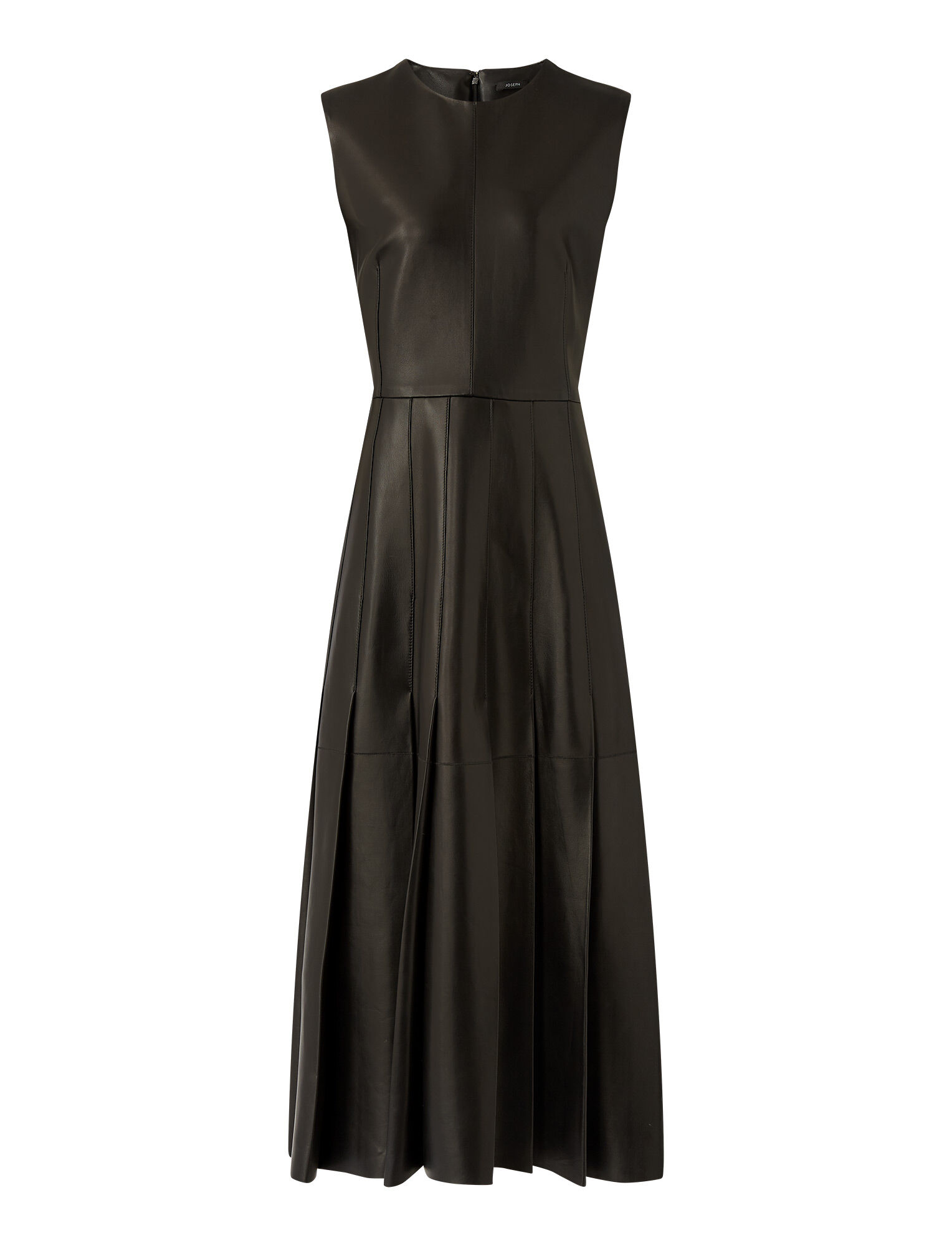 leather ruffle dress faux leather ruffle button down belted dress Black / Small
