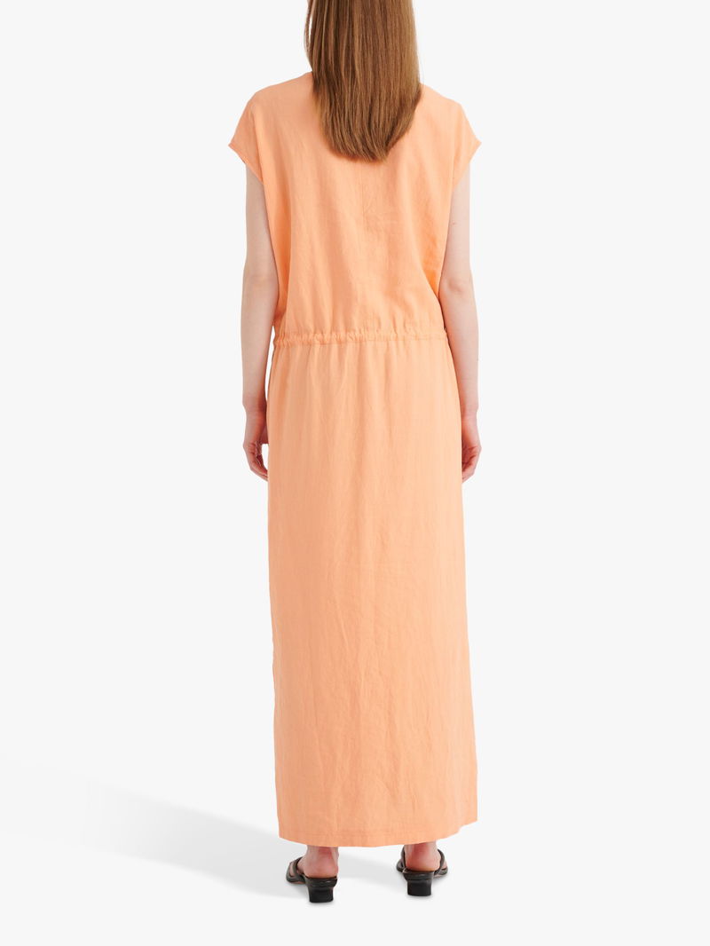 INWEAR Kiko Drawstring Waist Maxi Dress in Melon Juice