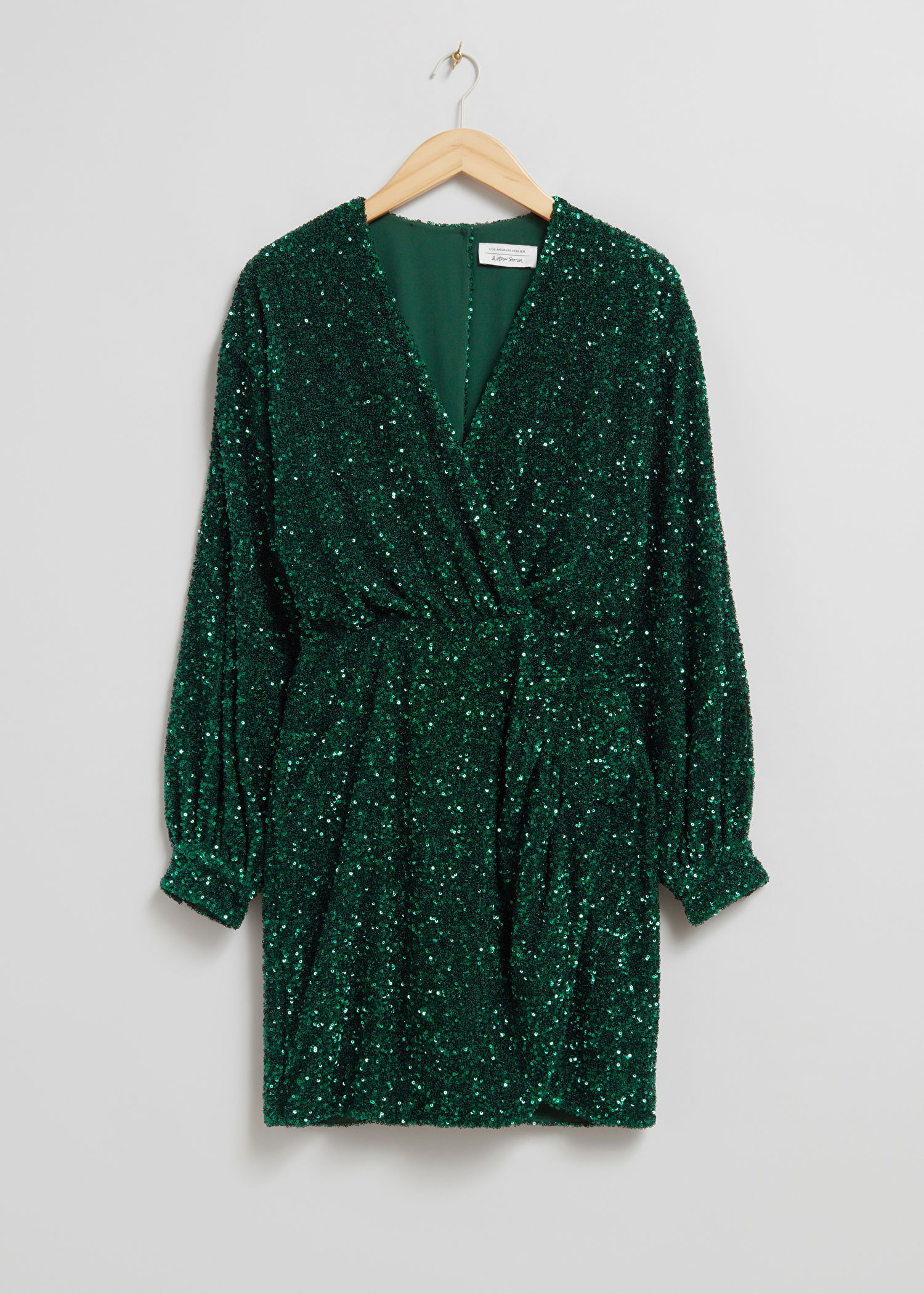 slim fit dress slacks Glow Sequin Wrap Dress