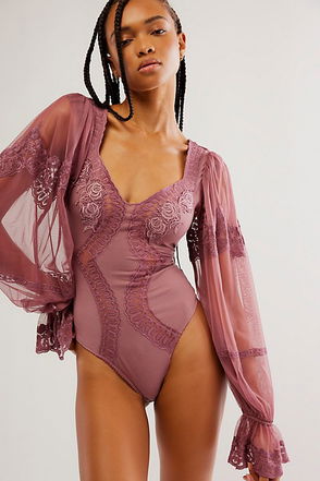 FREE PEOPLE Intimately - Summer Shine Bodysuit in Almond Flour