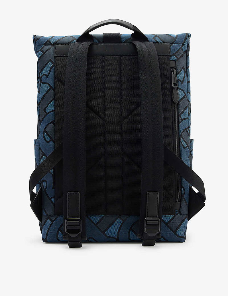 BURBERRY Orville Woven Backpack in NAVY | Endource