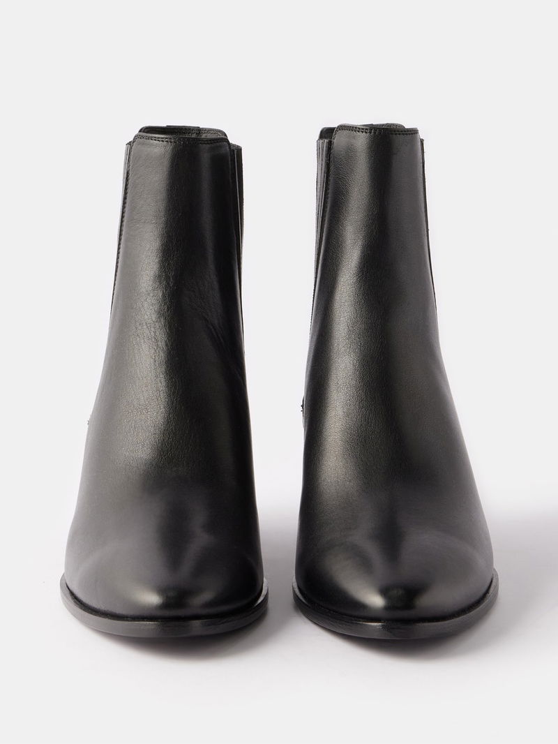 saint laurent leather ankle boots