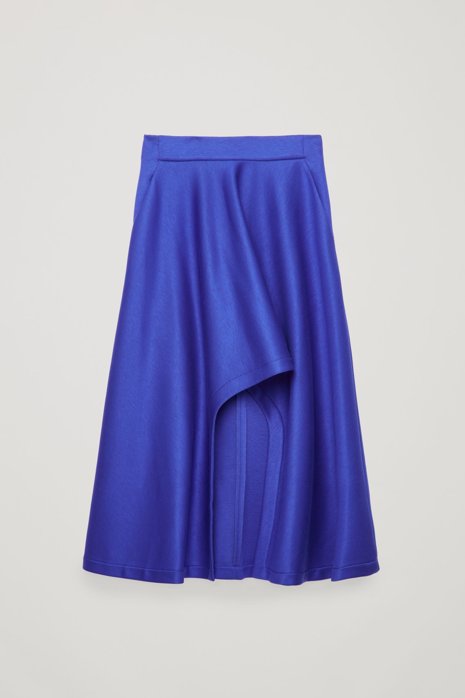 COS Cut-Out Long Jersey Skirt in Royal blue | Endource