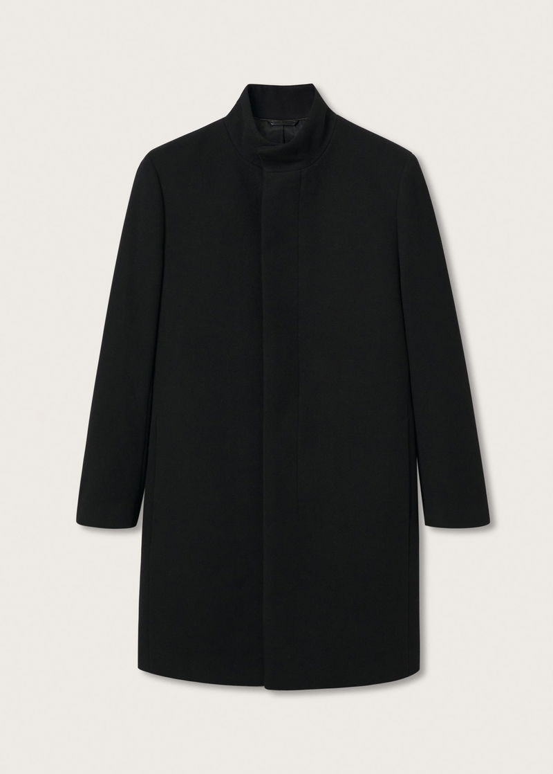 MANGO Wool Funnel Neck Coat