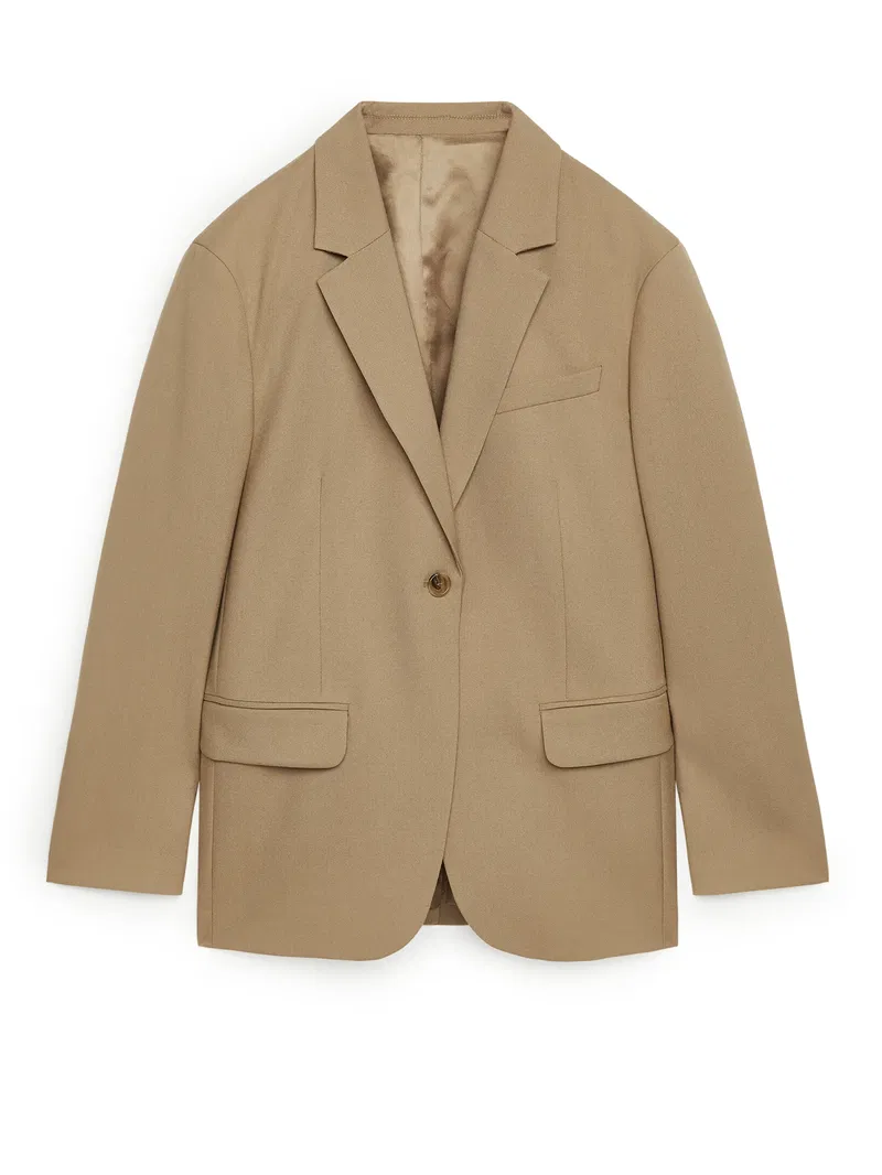 ARKET Oversized Wool Hopsack Blazer Endource