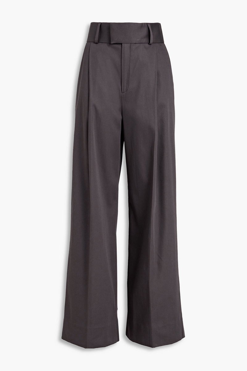 Rufos pleated cotton wide-leg pants