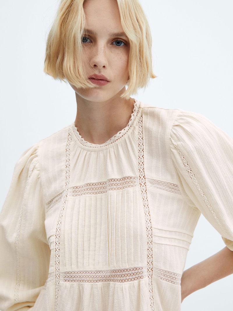 mango puff sleeve embroidered dress Genovia Embroidered Dress – Retrofete