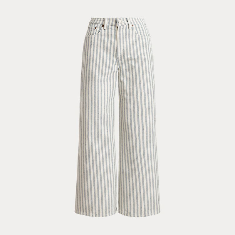 Tencel Denim Woven Wide Leg Trousers