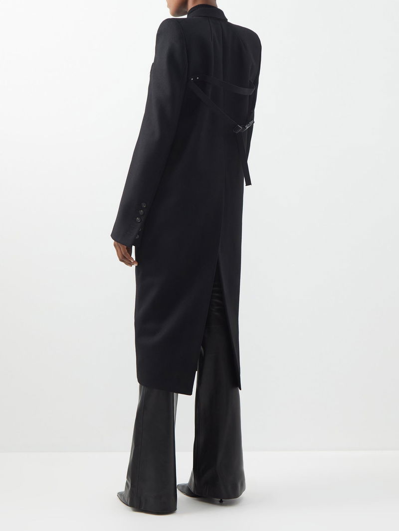 RICK OWENS Backstrap Wool-Melton Coat endource