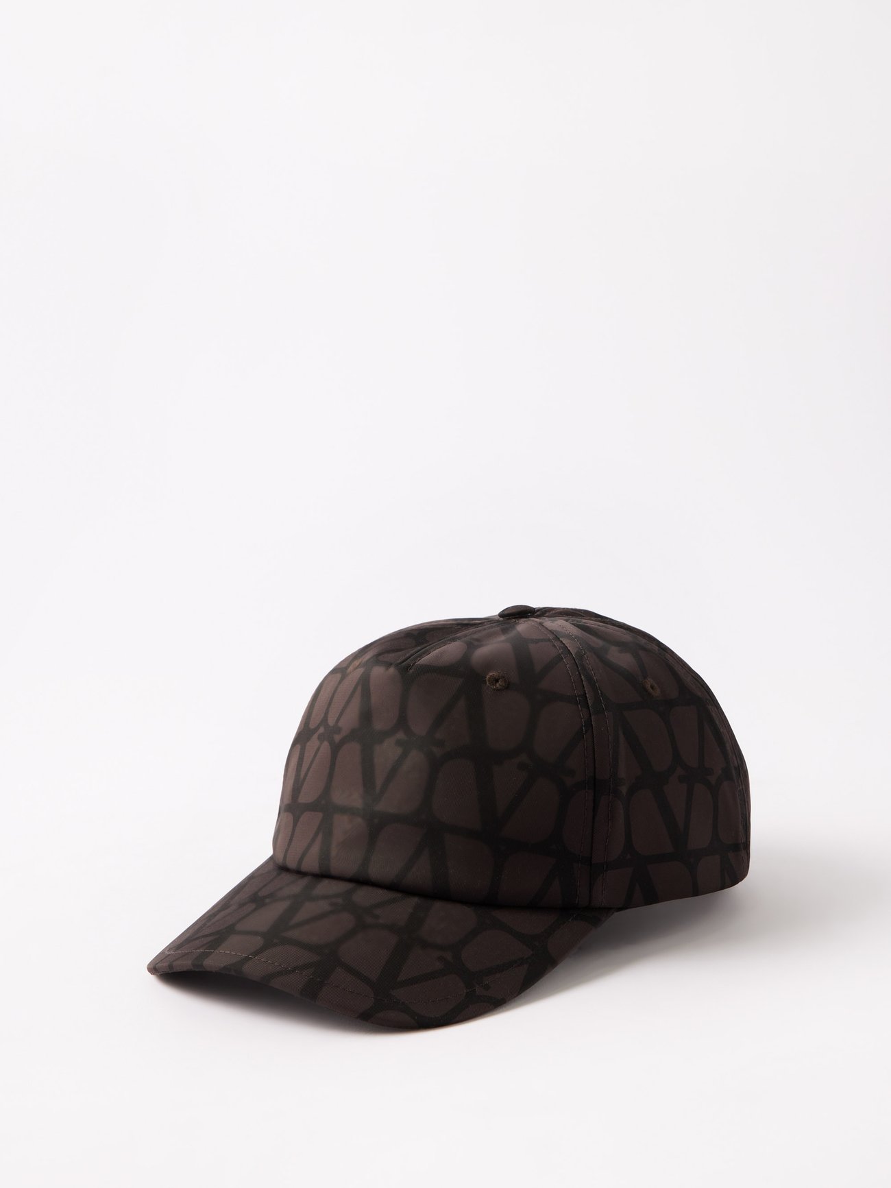 Valentino Garavani Men Black Gabardine Baseball Cap