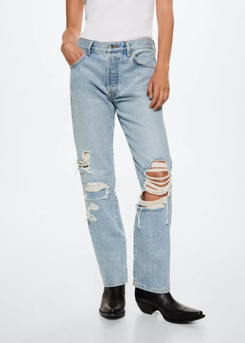 MANGO Straight Low Waist Jeans endource