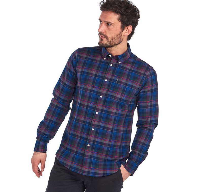 BARBOUR Highland Check 11 Tailored Shirt in Green | Endource