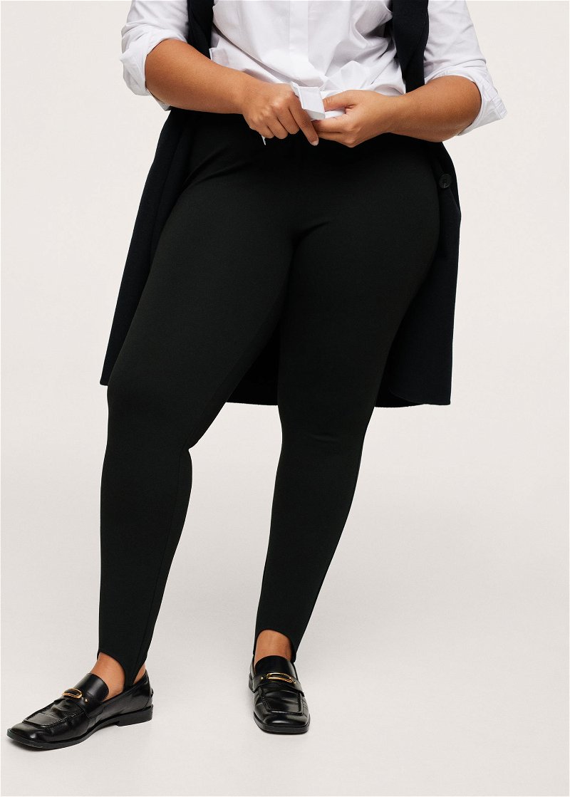 Womens Mango Basic fuseau leggings - Black. UK Small **** Ref V514