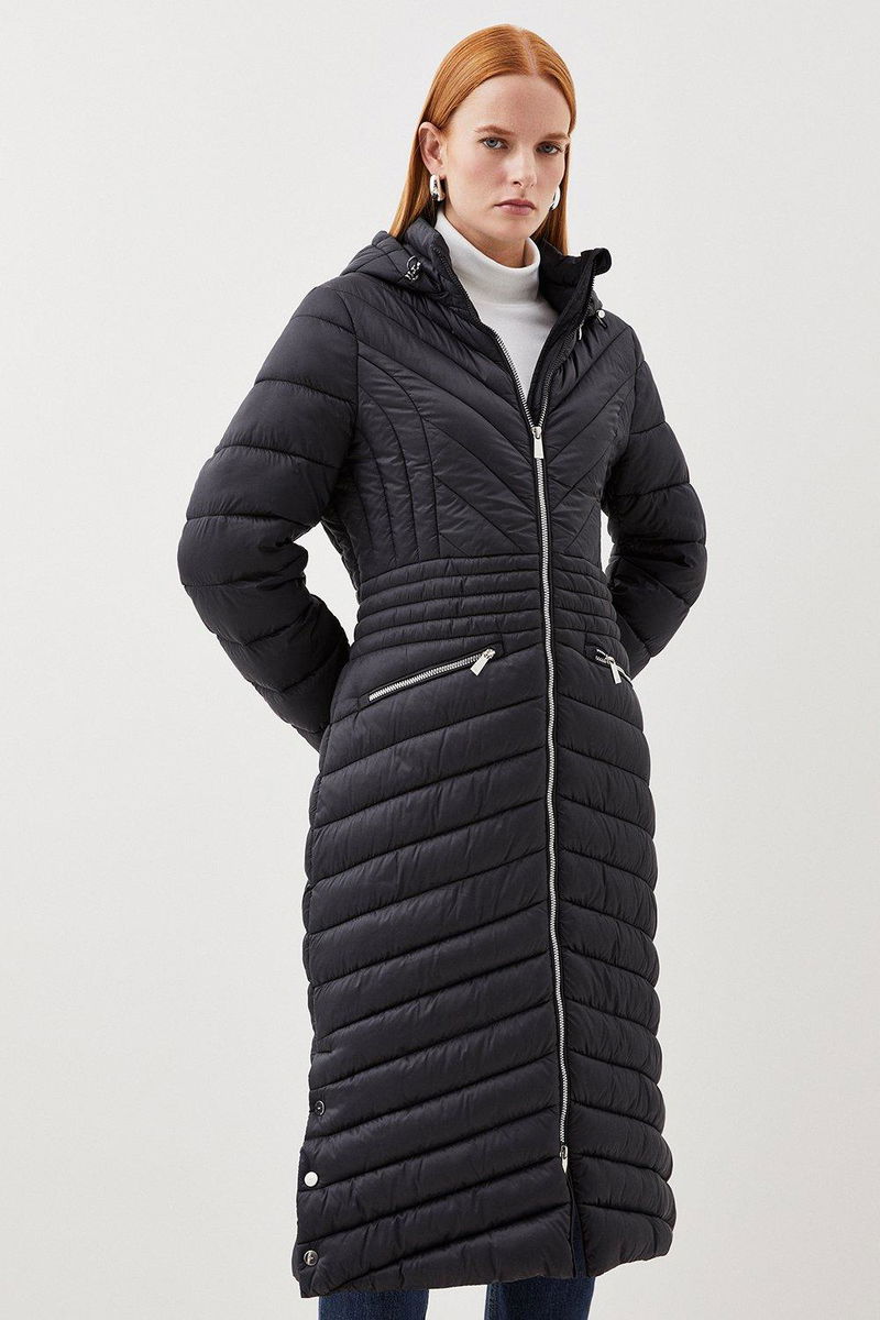 Petite Karen Millen Longline Quilted Coat KAREN MILLEN Petite