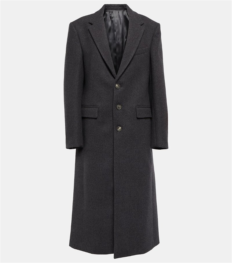 Double-breasted wool coat in black - Wardrobe NYC