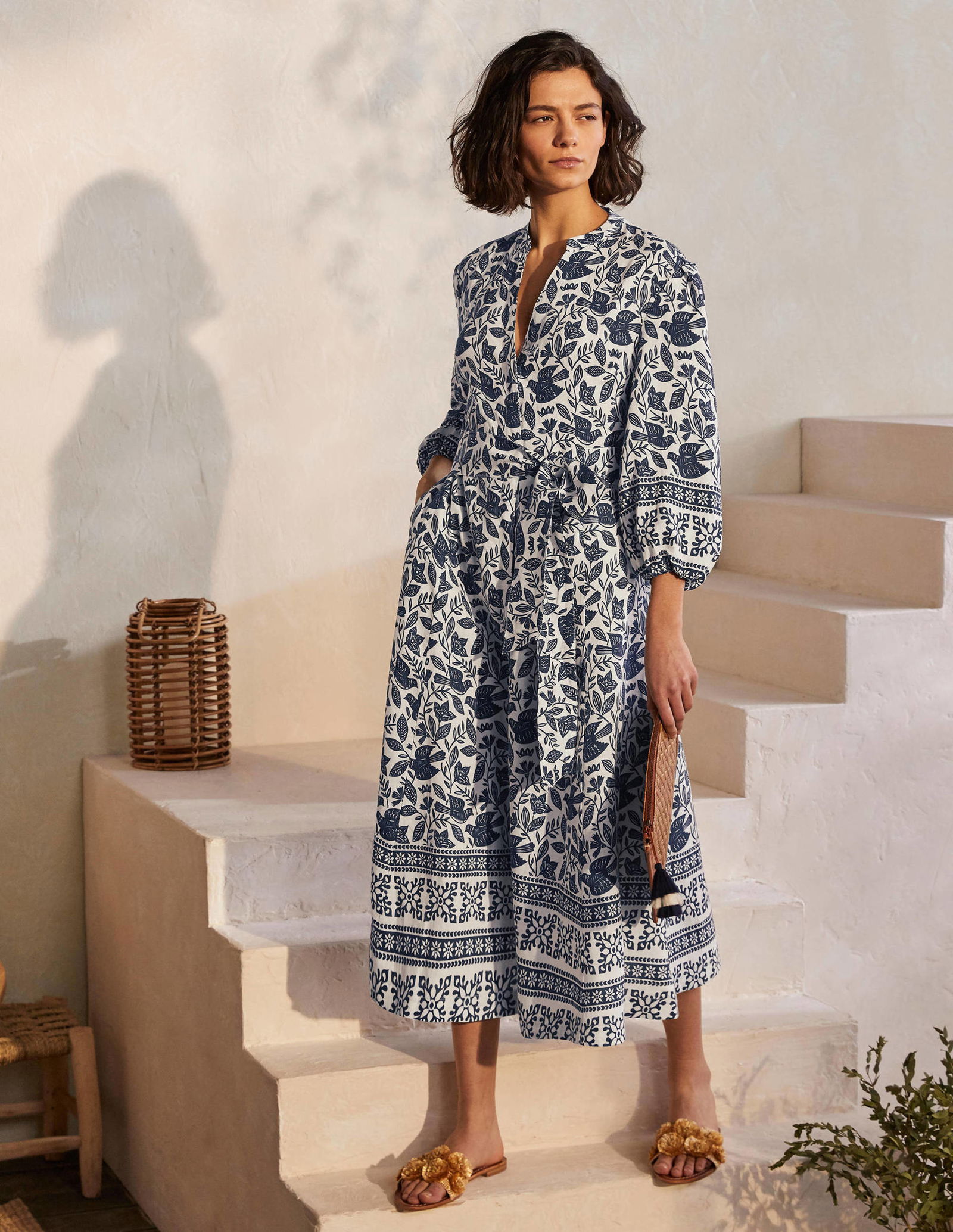 BODEN Addie Linen Midi Dress | endource