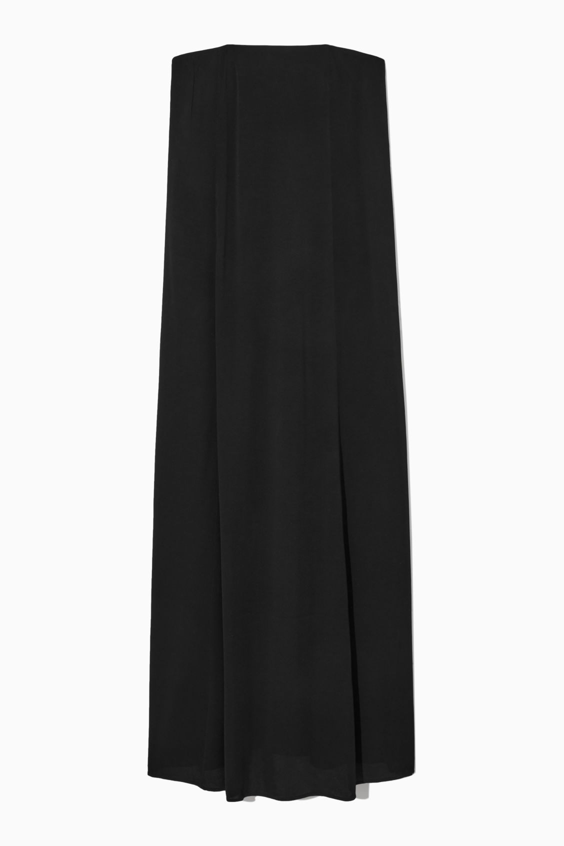 Cos Pleated Bandeau Maxi Dress In Black Endource