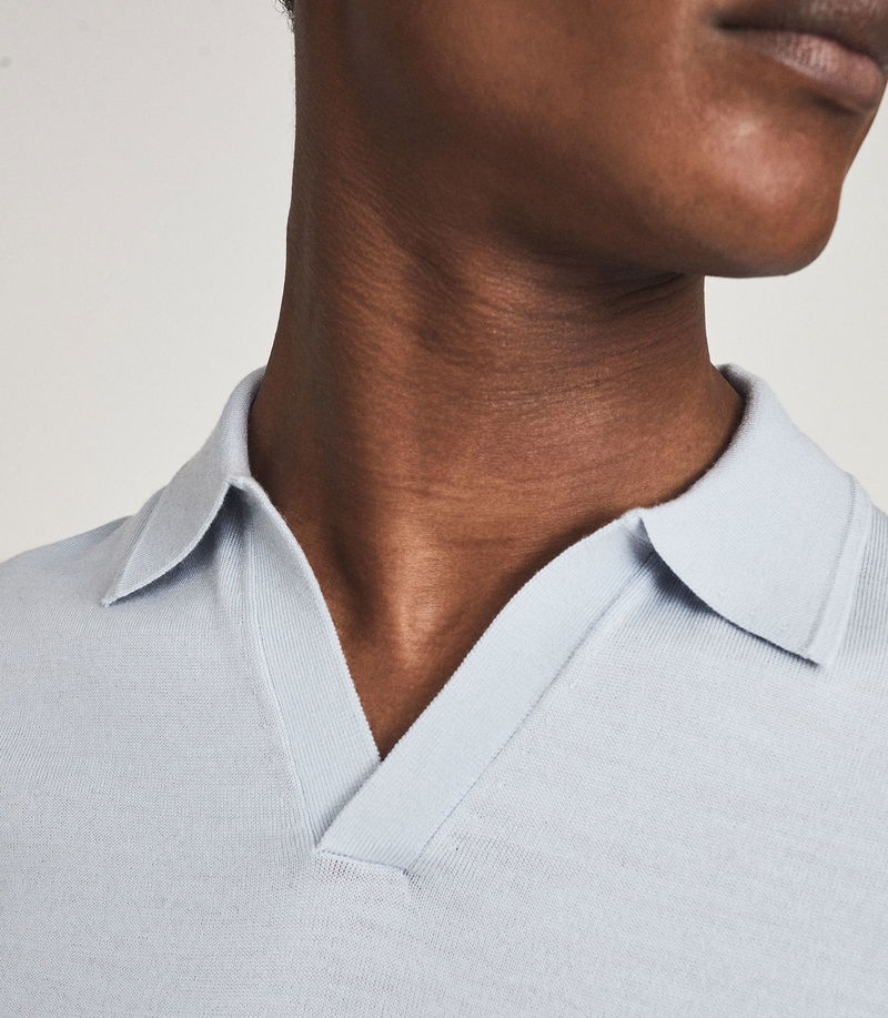 710803533001 - For REISS Duchie Merino Wool Open Collar Polo Shirt