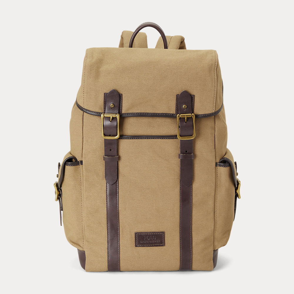 POLO RALPH LAUREN LeatherTrim Canvas Backpack Endource