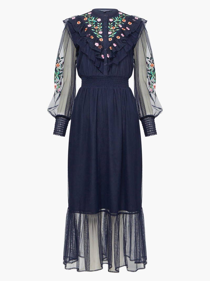 FRENCH CONNECTION Abra Embroided Mesh Midi Dress | endource FRENCH CONNECTION Abra Embroided Mesh Midi Dress | endource