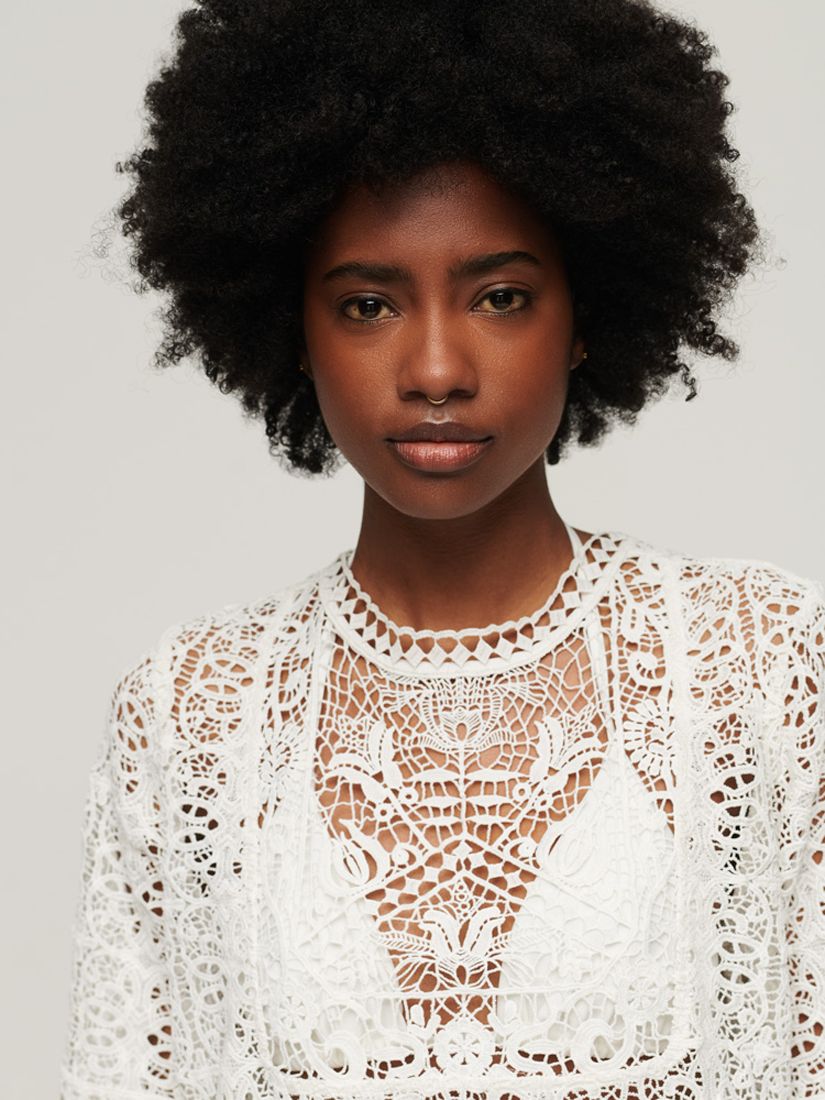 chinese dress ladies Ladies Superdry Eden Lace Mix Dress