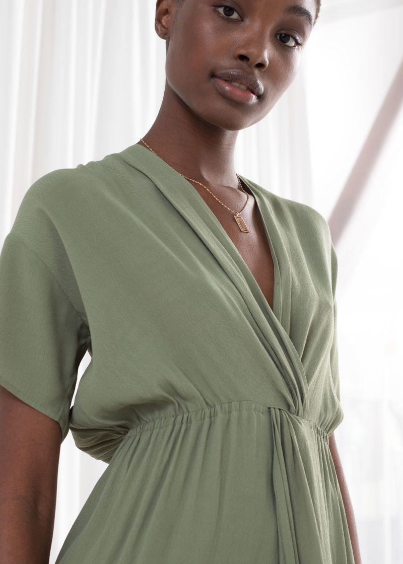 & OTHER STORIES Twist Knot Midi Dress | endource
