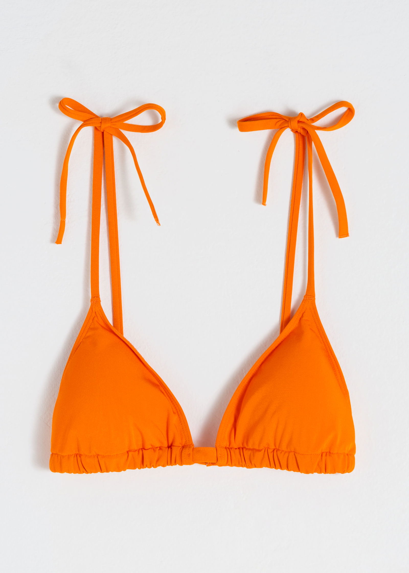 & OTHER STORIES Tie Triangle Bikini Top in Orange endource