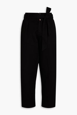 GANNI Heavy Crepe Pants in Black