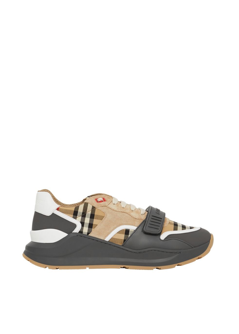 Burberry Trainers Basket Burberry BURBERRY Vintage Check Suede And - Main Image