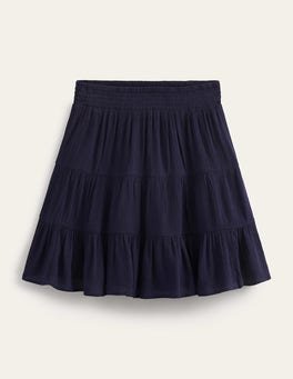 Bi-stretch Mini Skirt - BLACK