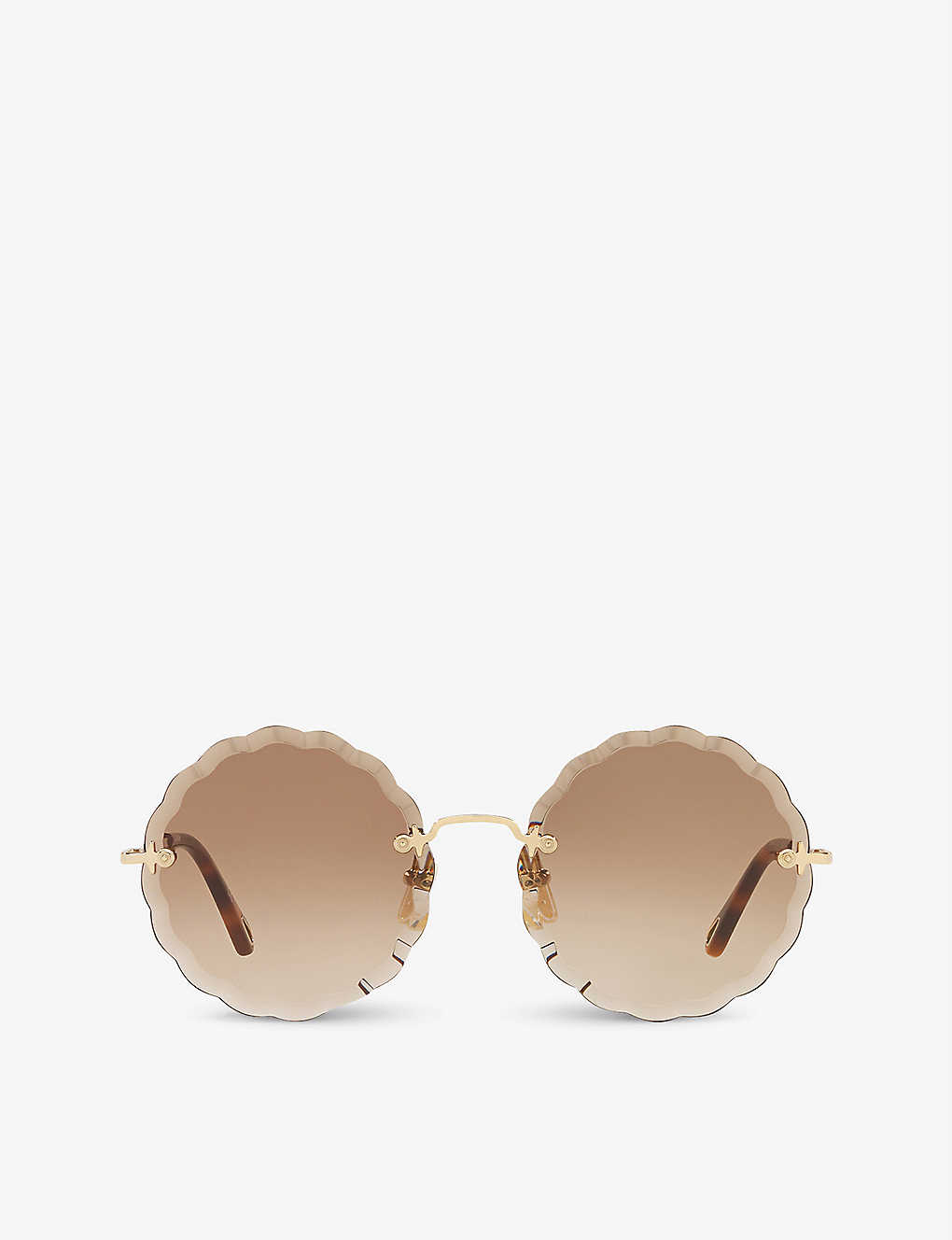 Authentic CHLOE Round Scalloped Sunglasses Chloé Scalloped Acetate Sunglasses | Shopbop main image 4