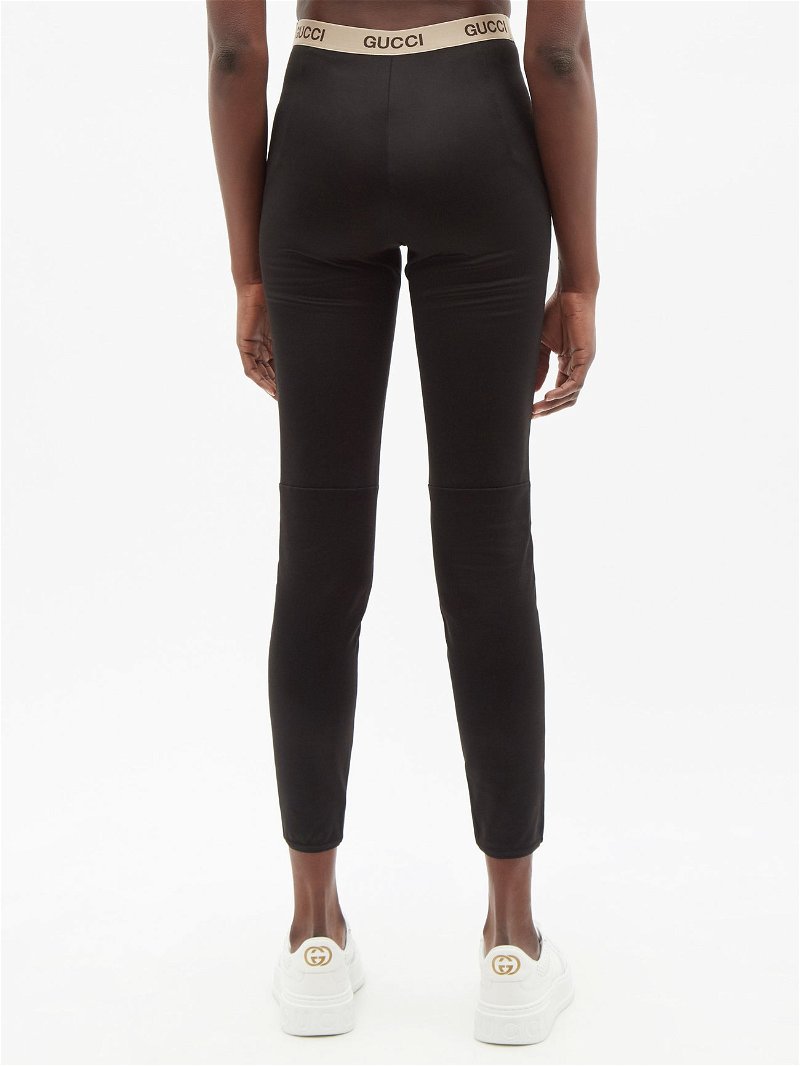 GUCCI The North Face x Gucci - Cotton-Blend Jersey Leggings in Black