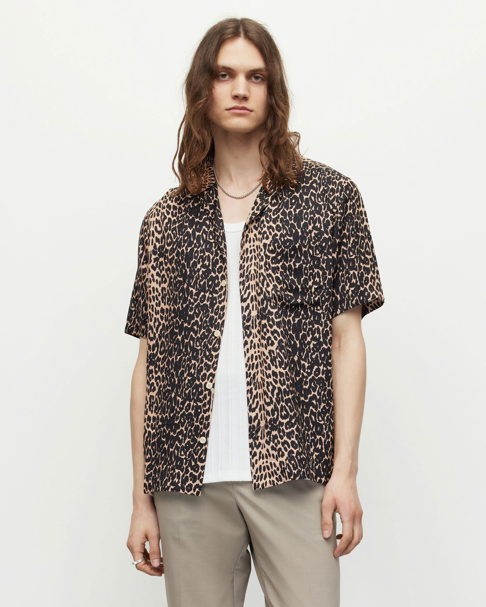 allsaints leopard shirt