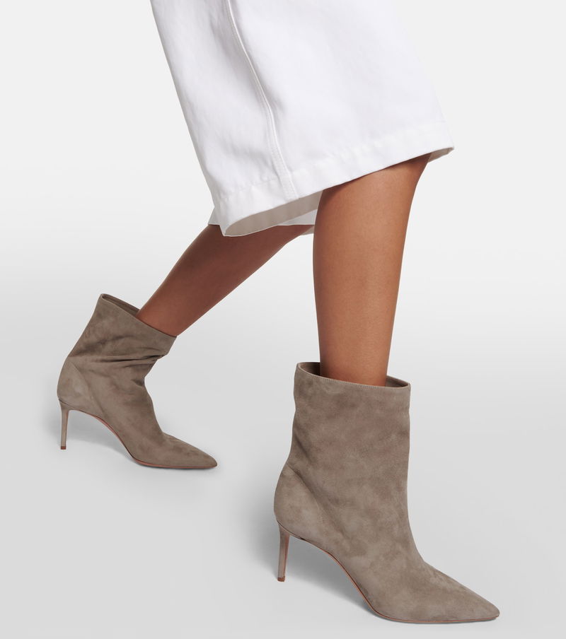 aquazzura suede booties