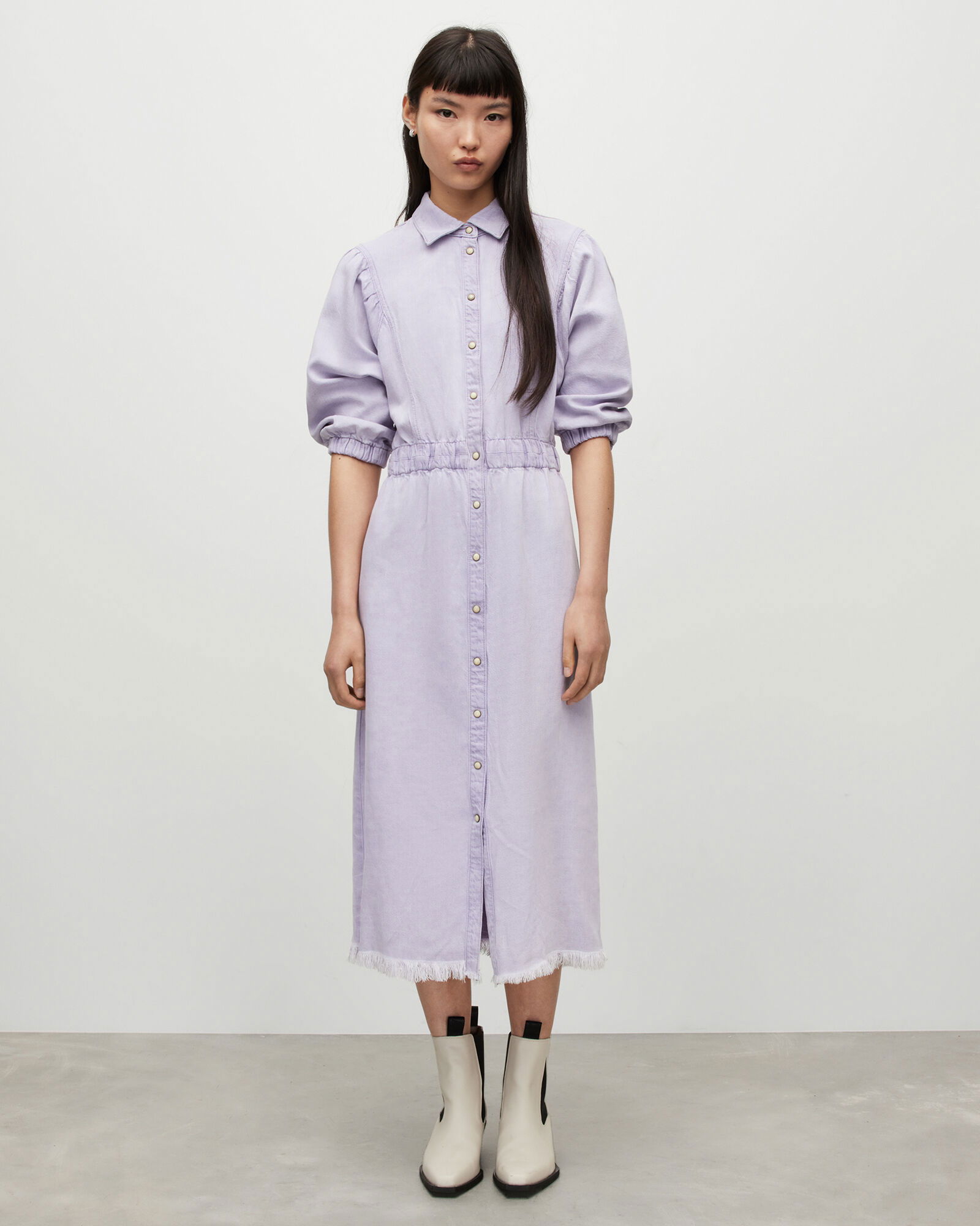 white button midi dress Lace Button Midi Dress White