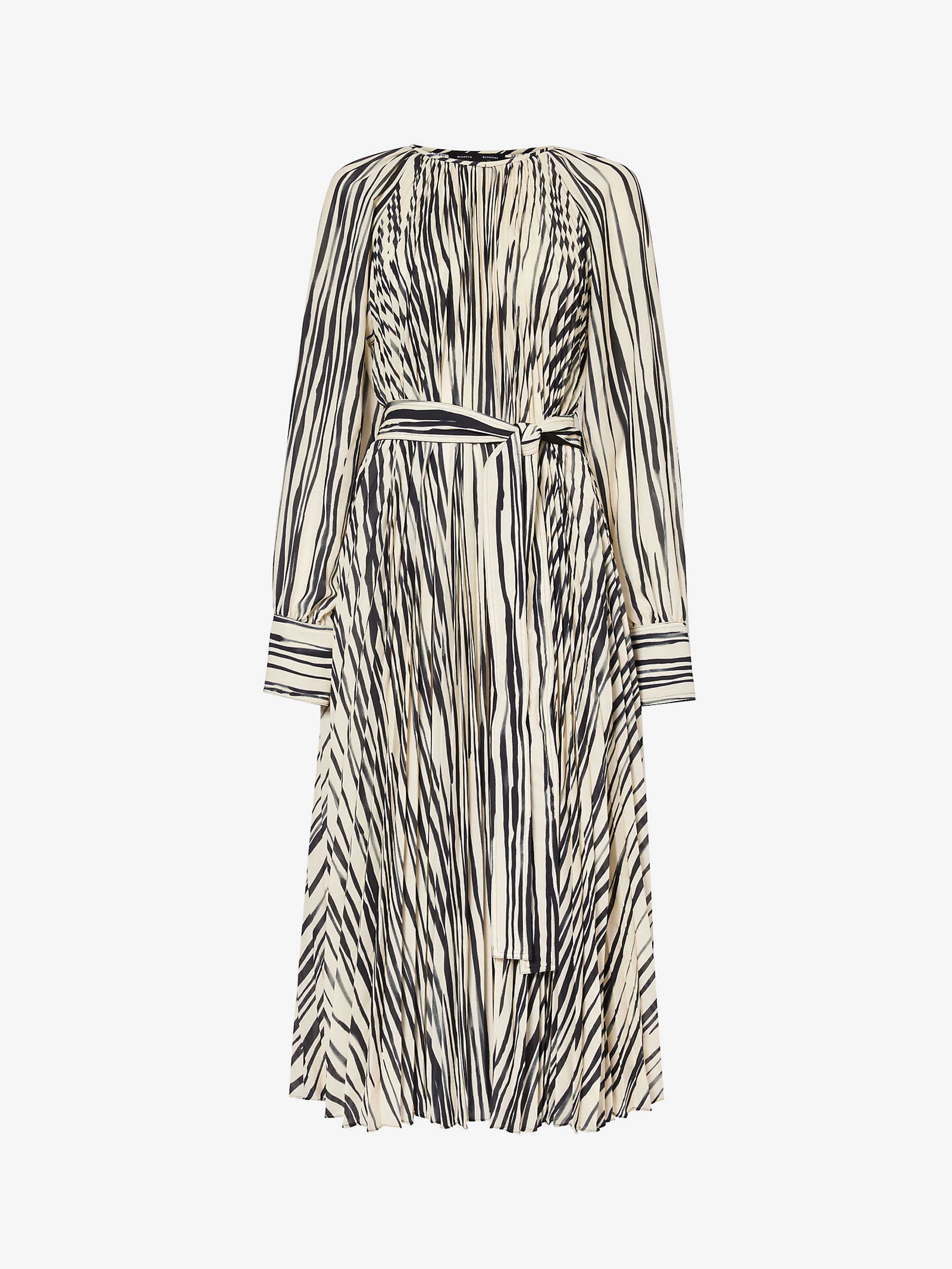 PROENZA SCHOULER Flou Striped-Pattern Midi Dress in ECRU MULTI