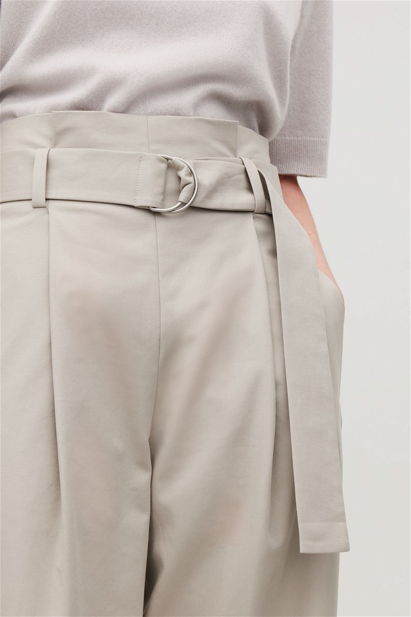 COS Belted Cotton Trousers | Endource