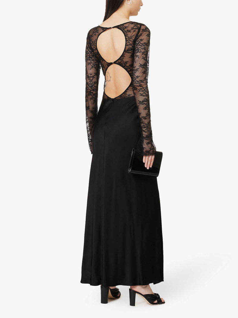 fatiha floral lace & chiffon dress Dreamweaver's Floral Symphony Dress– Teuta Matoshi main image 1
