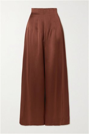 LE KASHA Trevise cable-knit organic cashmere wide-leg pants