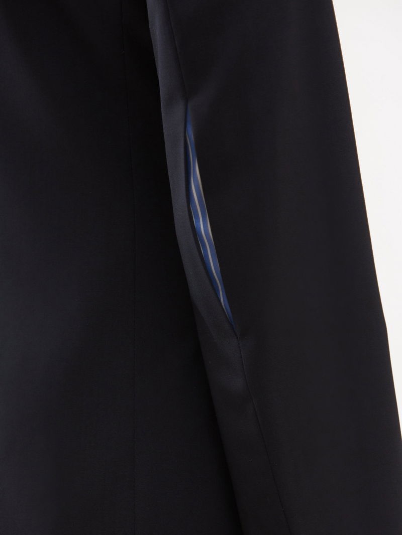 LOEWE Slit-Elbow Wool-Blend Twill Blazer in Blue | endource