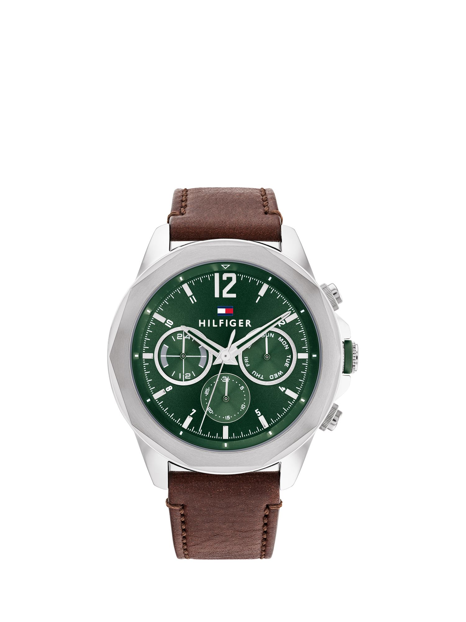 TOMMY HILFIGER Lars Chronograph Leather Strap Watch | endource