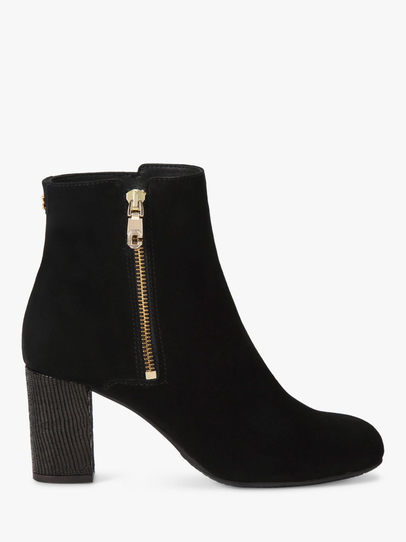 CARVELA Reign Suede Block Heel Ankle Boots endource