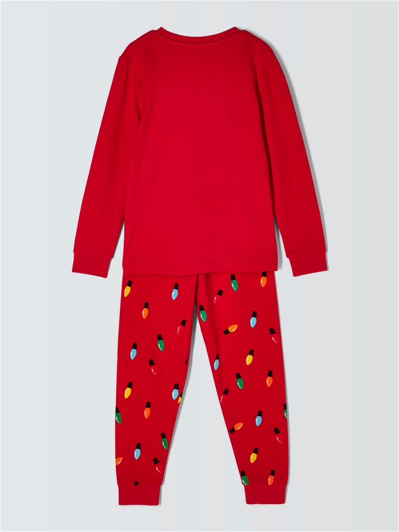 The Little Tailor Mens Christmas Pyjama Set, Red at John Lewis