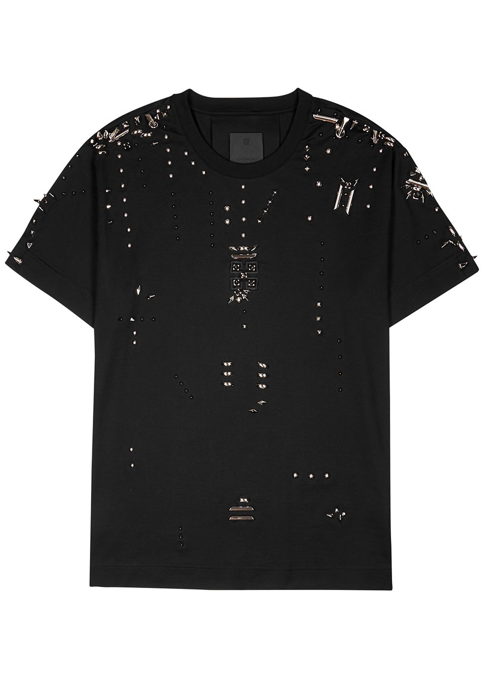 GIVENCHY Studded Cotton T-Shirt | endource