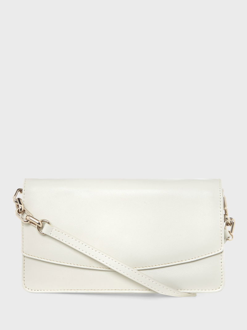 HOBBS Kensington Leather Clutch Bag in Ivory | Endource