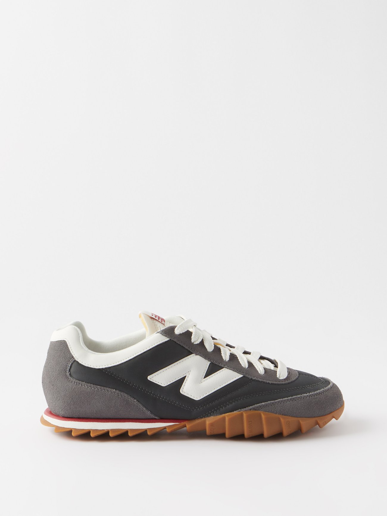 NEW BALANCE RC30 Leather And Suede Trainers in Grey Endource