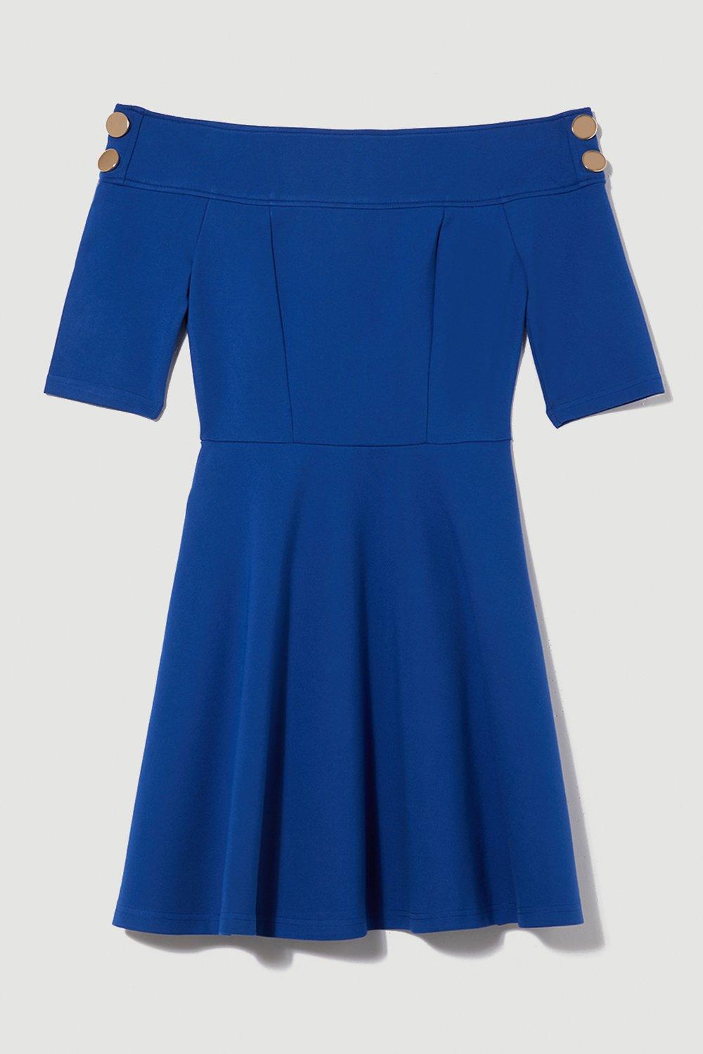 Karen Millen Skater Dress Tall Knitted Skater Dress With Pu Detailing Karen Millen Karen Millen Skater Dress Tall Knitted Skater Dress With Pu Detailing Karen Millen