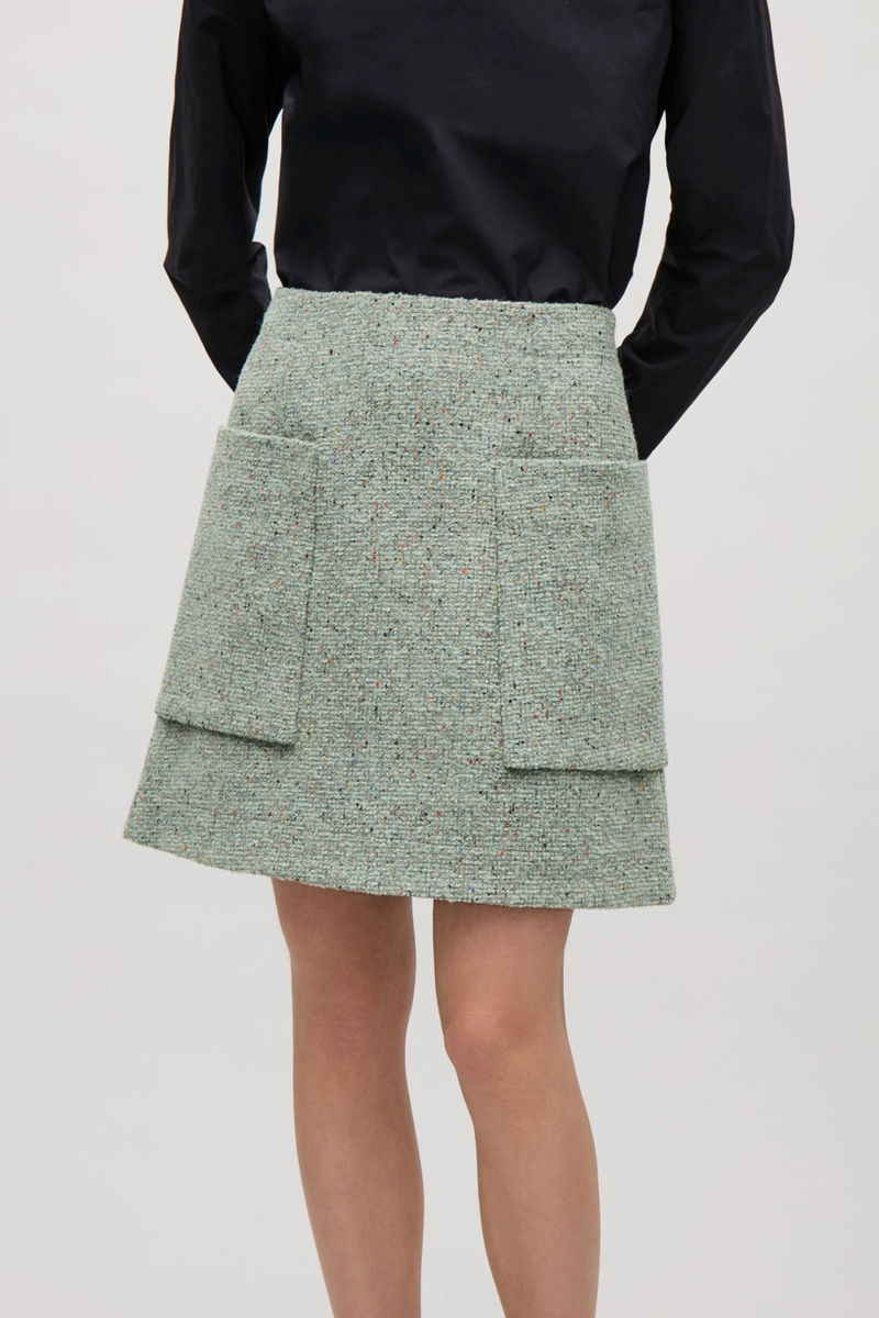 Speckled Wool A-line Skirt