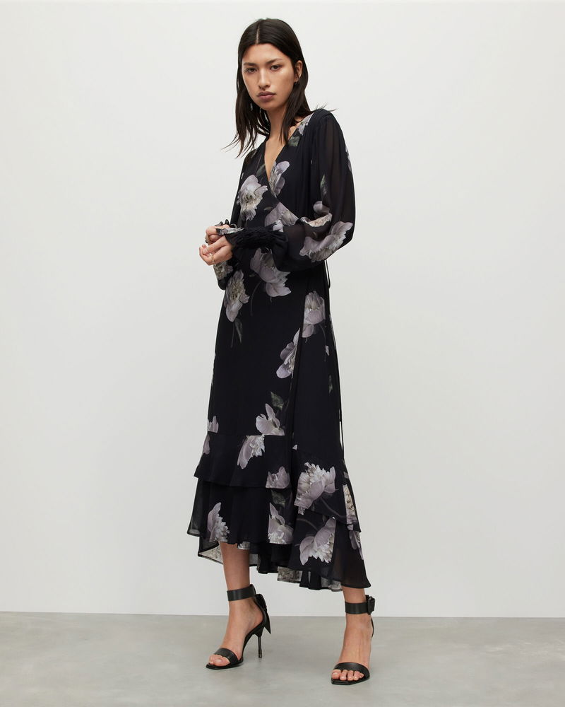 ALLSAINTS Dani Cordelia Maxi Dress in Black | Endource