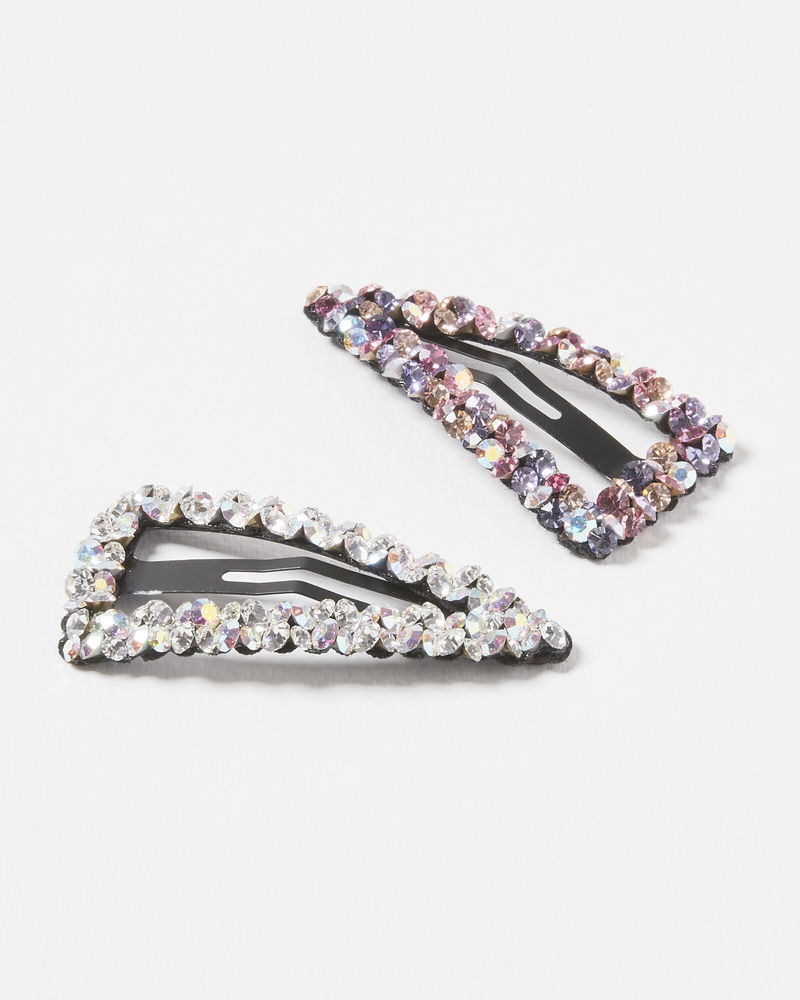 OLIVER BONAS Dazzling Sparkle Embellished Triangular Hair Clip Pack of ...